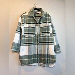 Banana Republic Green and White Utility Jacket
